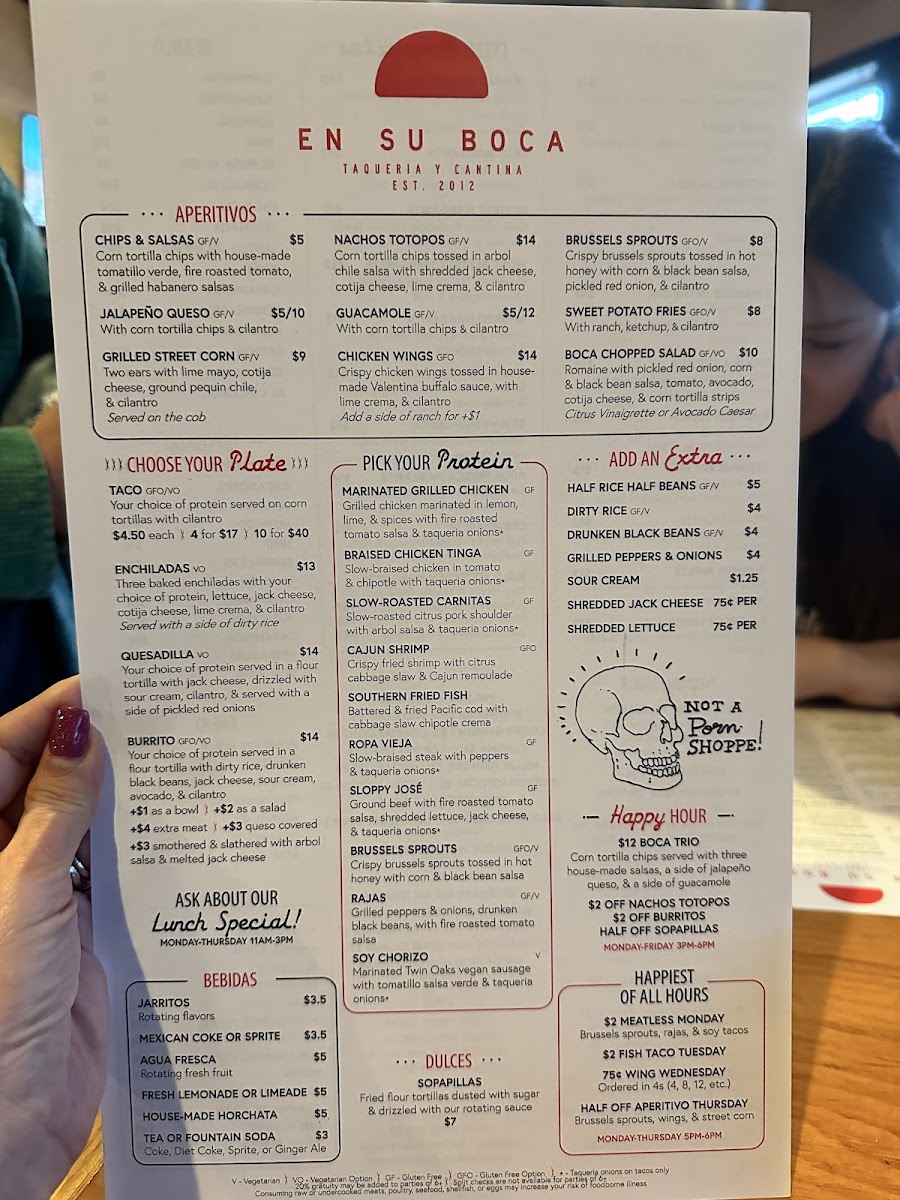 En Su Boca Menu - Image 3